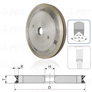 1DD6V-2-1 1DD6V. Diamond wheels (a-line edge)