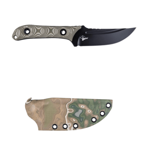 Crimea OliveSand_white2 Crimea Olive/Sand knife is a robust and reliable tool, crafted for durability and versatility.
