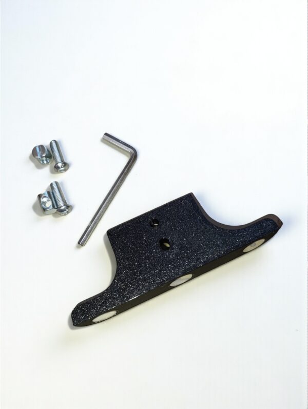 Three-Point Stop is a precision-engineered platform designed for secure fixation of kitchen and large knives on the UKSG Magnetic Sharpex Three-Point Stop is a precision-engineered platform designed for secure fixation of kitchen and large knives on the UKSG Magnetic Sharpex