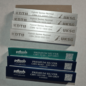 UKSG Professional Plus CBN sharpening set with PDT vitrified-metal and KDTU hybrid bond sharpening stones