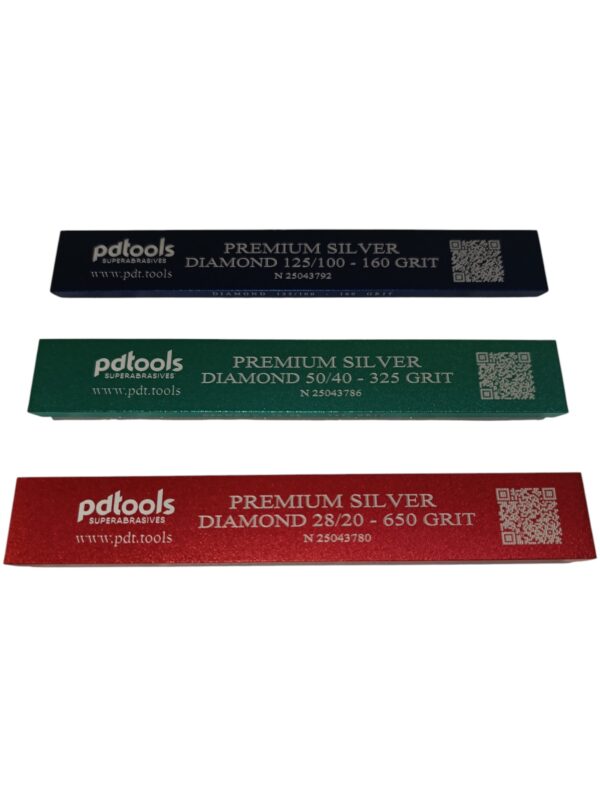 PDT Premium Silver Diamond Stone 1x6 inch with vitrified-metal bond for knife sharpening from UKSG Tools