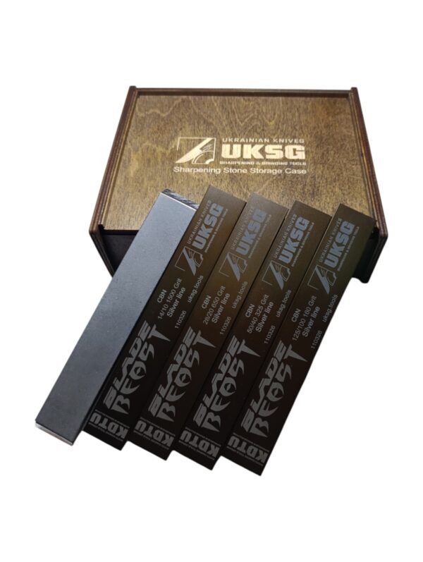 KDTU Silver CBN Stone 1″ x 6″ — BLADE BEAST Sharpening Stone from UKSG Tools