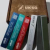 Ultimate CBN Sharpening Set with 6 premium sharpening stones from 160 to 5000 grit for professional knife sharpening